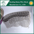 Stainless steel chainmail pot cookware for brush